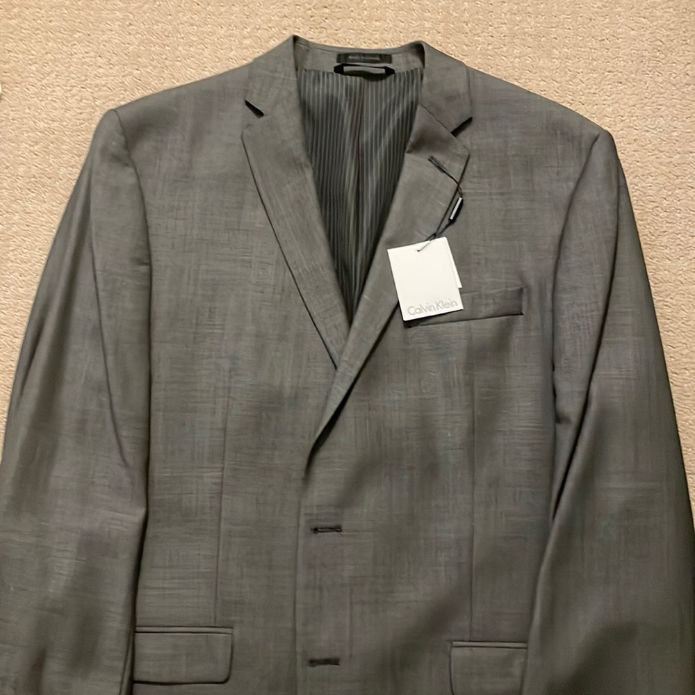 Calvin Klein mens suit jacket in charcoal